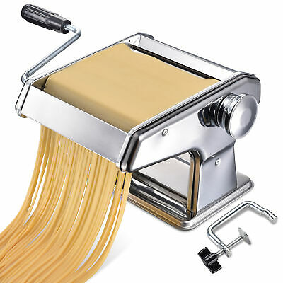 Wechef Pasta Maker Machine 3 Cutters Noodle Roller Press Stainless Steel Manual