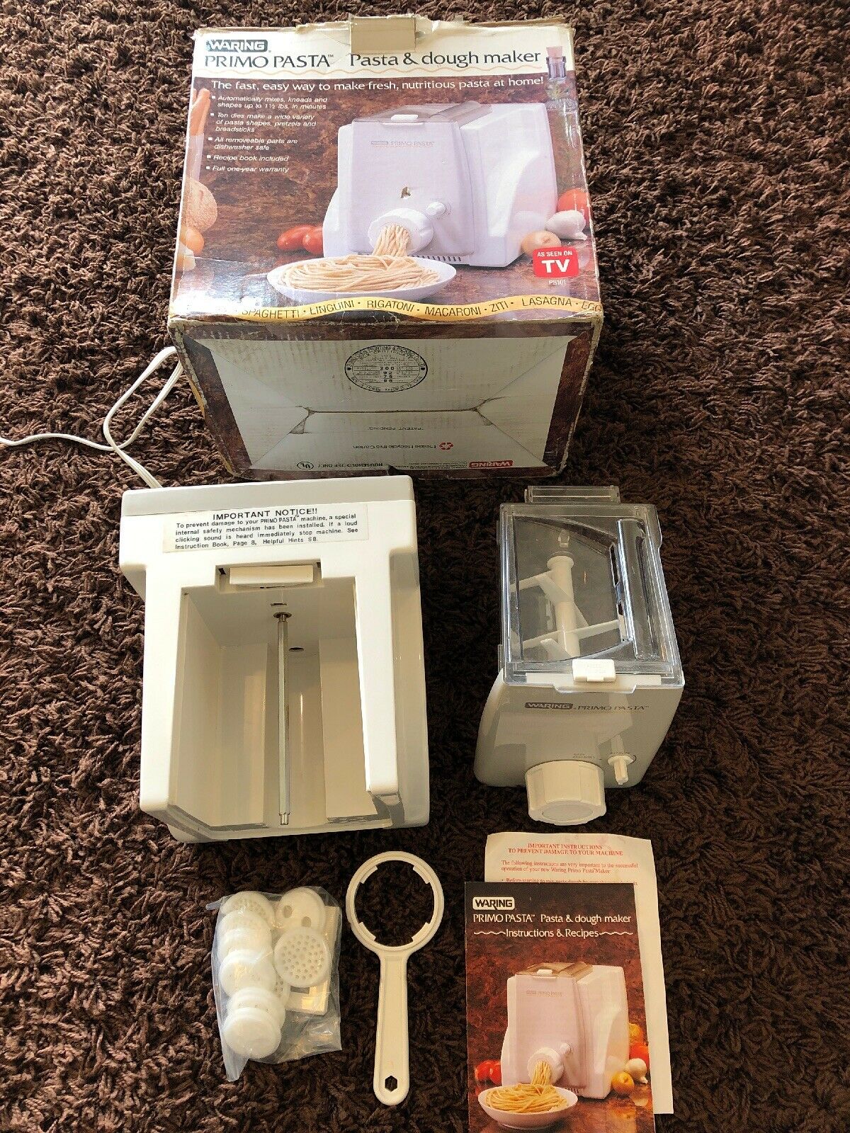 Waring Primo Pasta Pasta & Dough Maker - Used Good Clean Condition